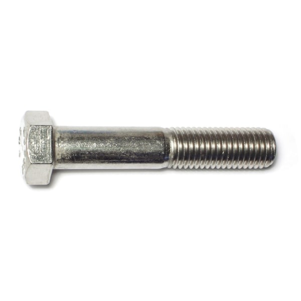 18-8, 3/4"-10 Hex Head Cap Screw, Plain Stainless Steel, 4 in L, 5 PK